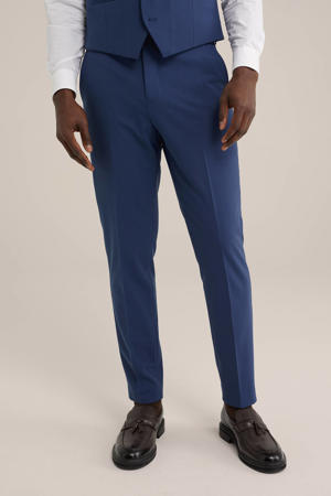 slim pantalon blauw