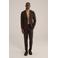 WE Fashion slim pantalon donkerbruin