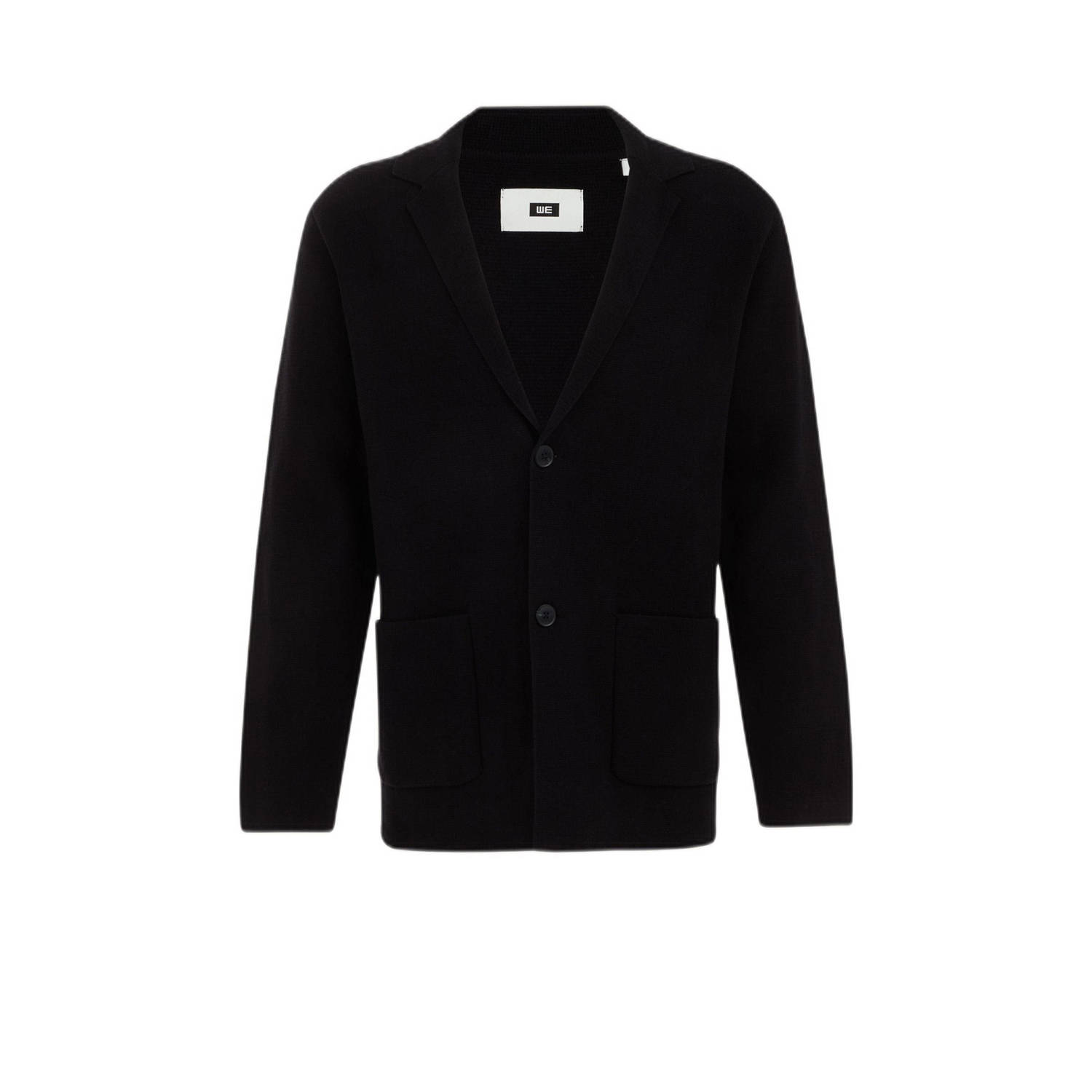 WE Fashion Gebreid colbert zwart