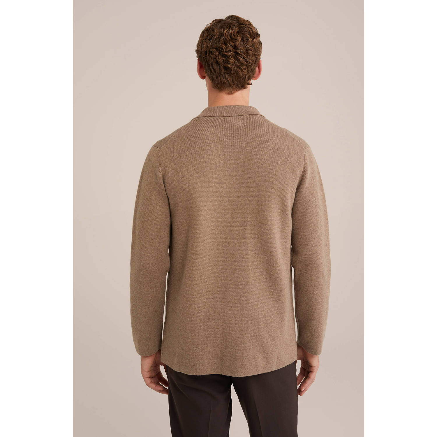 WE Fashion Gebreid colbert fossil
