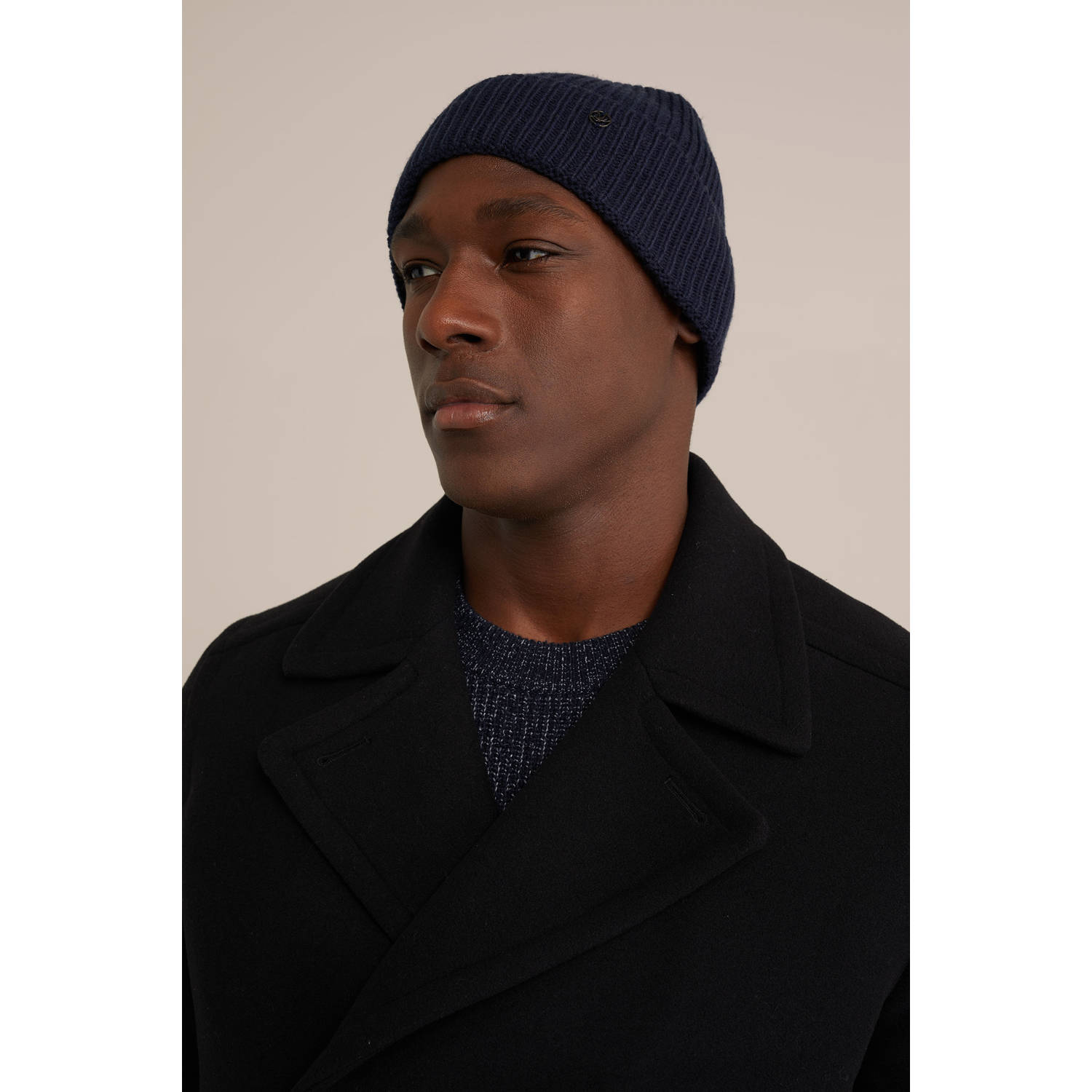 WE Fashion muts donkerblauw