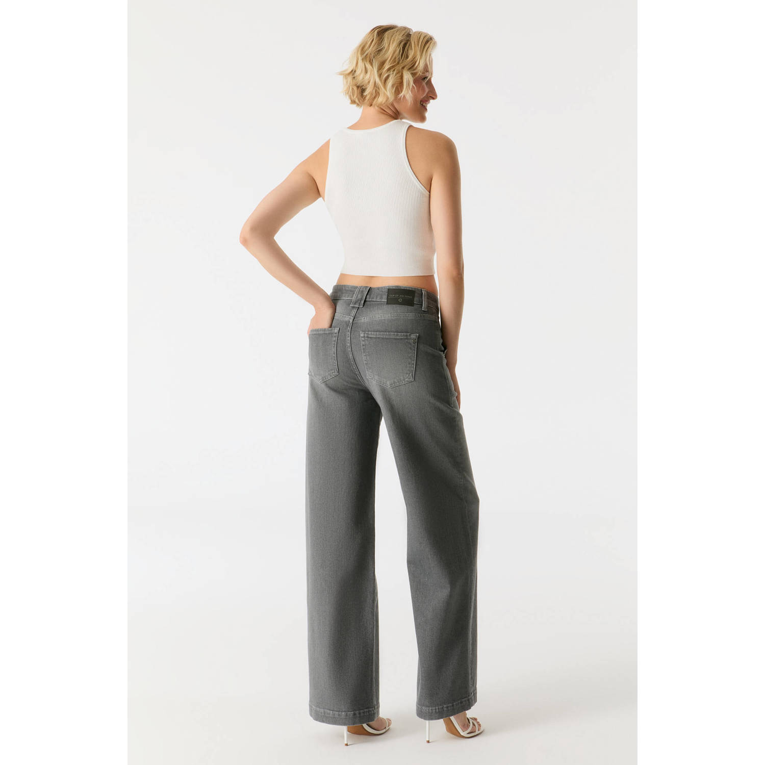 Cup of Joe Denim wide leg jeans Lulu grey denim