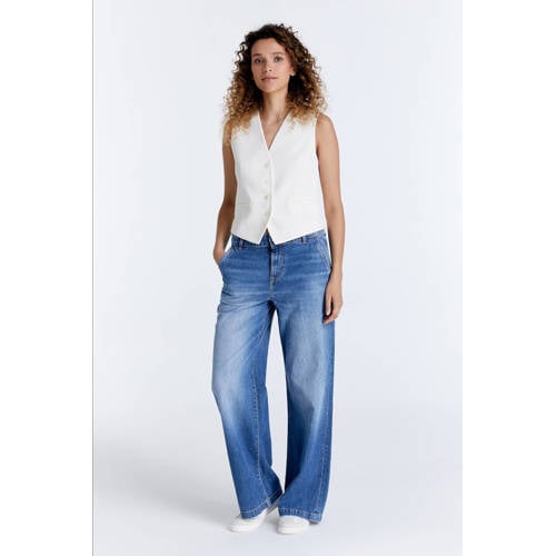 Cup of Joe Denim low waist wide leg jeans Maxine medium blue denim afbeelding