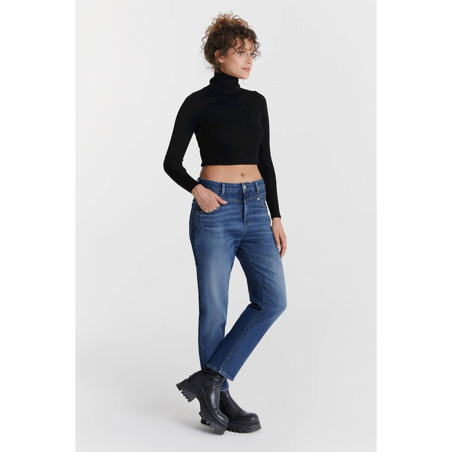 Cup of Joe Denim mom jeans Victoria dark blue denim