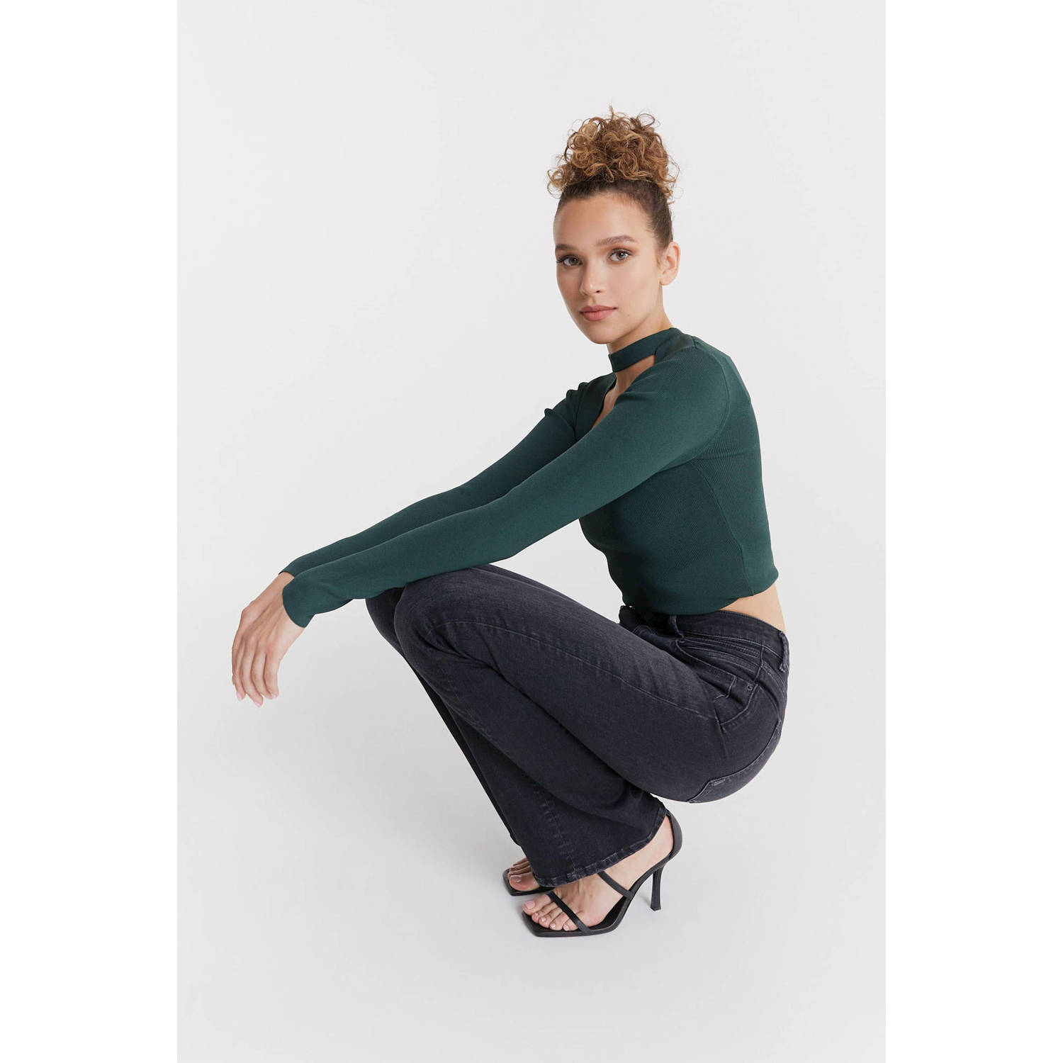 Cup of Joe Denim high waist flared jeans Matilda black denim