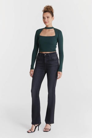 high waist flared jeans Matilda black denim