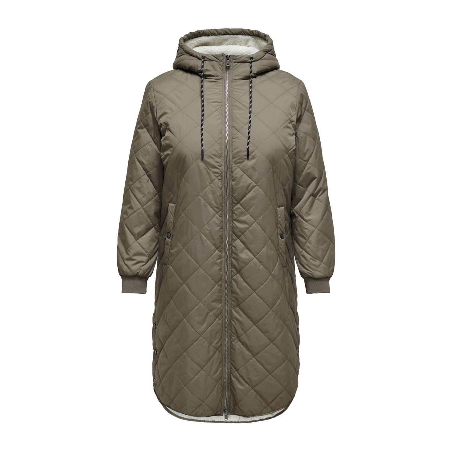 ONLY CARMAKOMA quilted gewatteerde jas CARNEWSANDY bruin