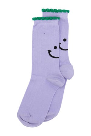 sokken Smiley lila