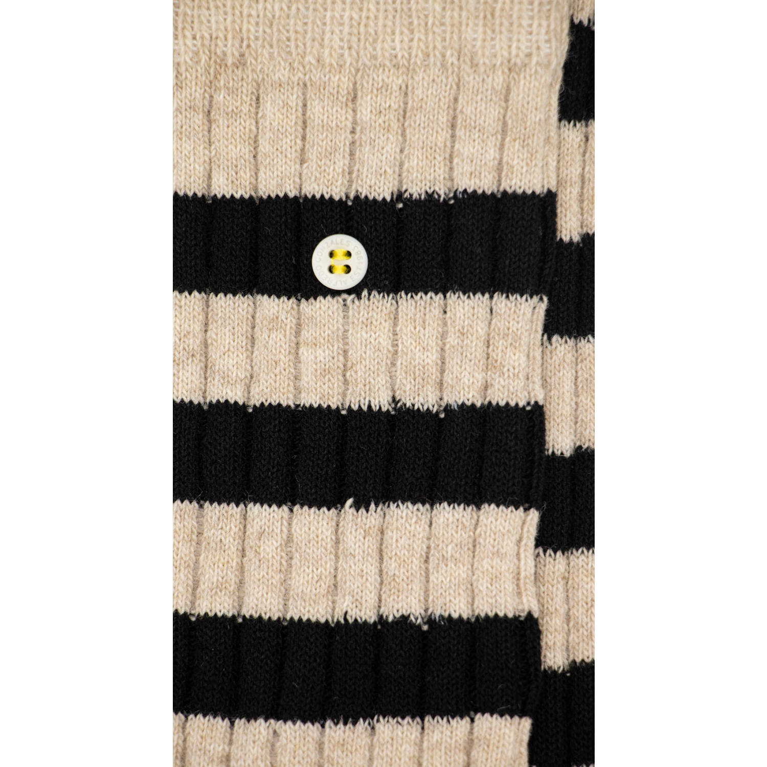 Alfredo Gonzales sokken Merino Cosy stripes beige zwart