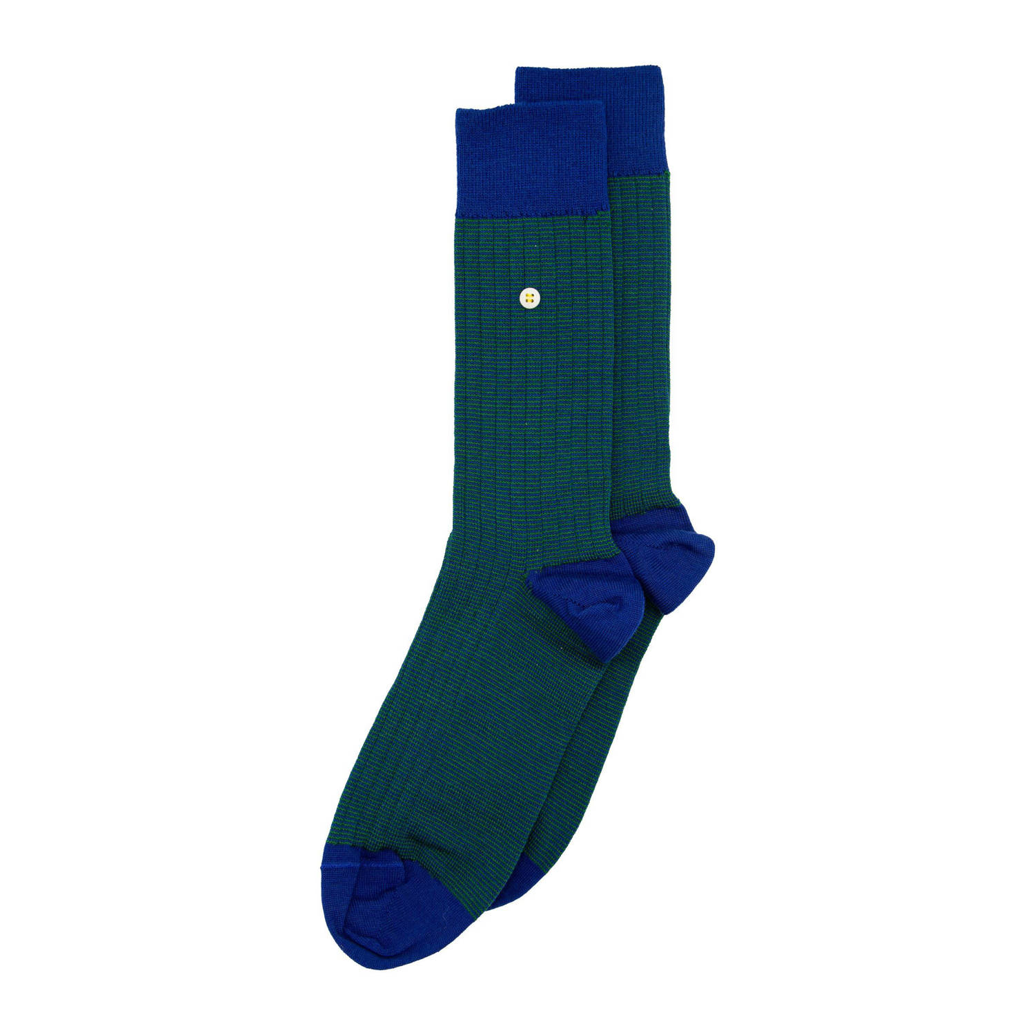 Alfredo Gonzales sokken Merino Rib Stripes blauw groen