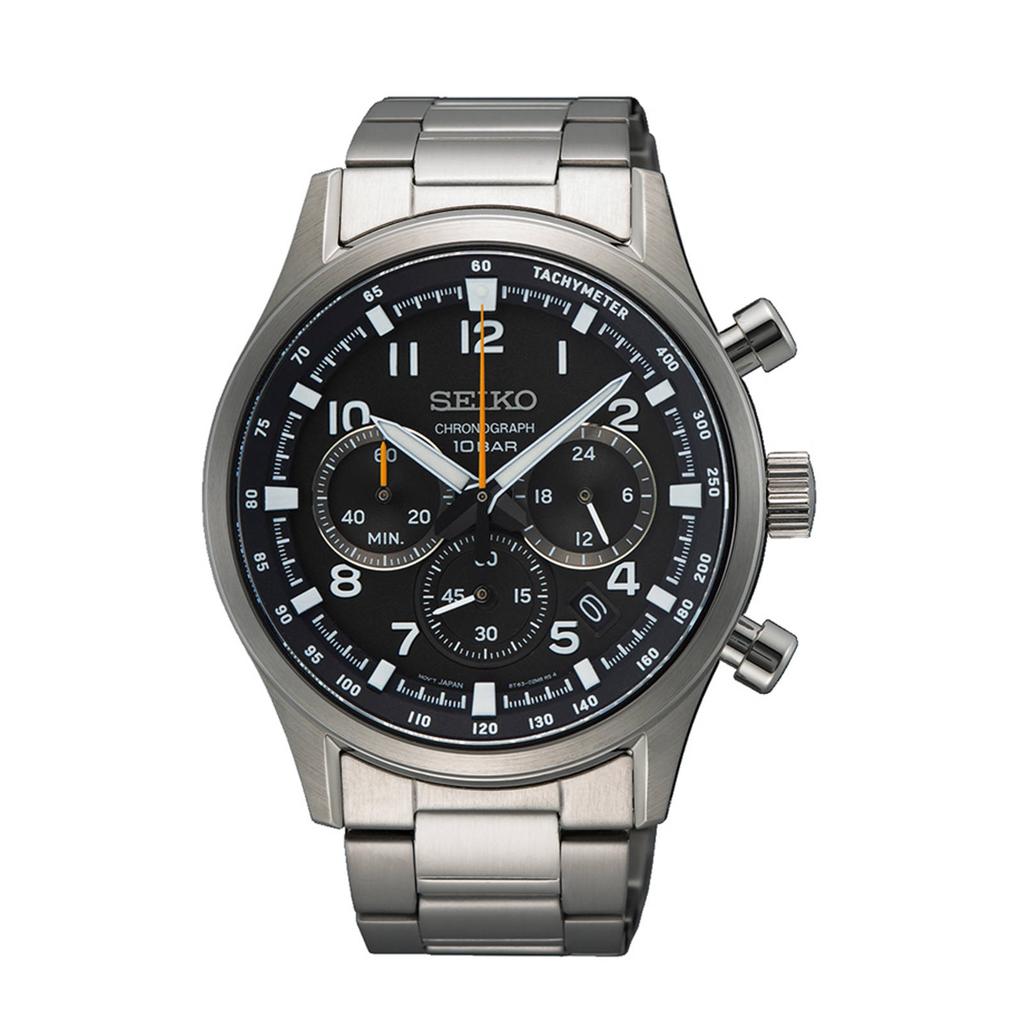 Seiko horloge SSB447P1 zilverkleurig
