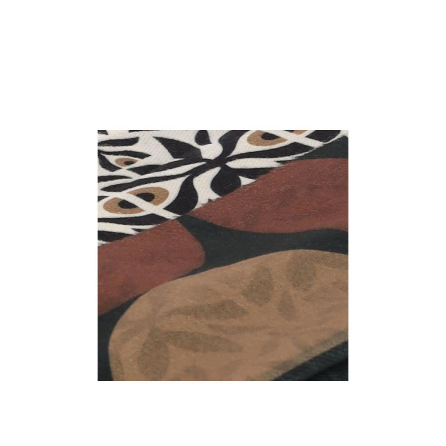 Sarlini sjaal met all-over print bruin