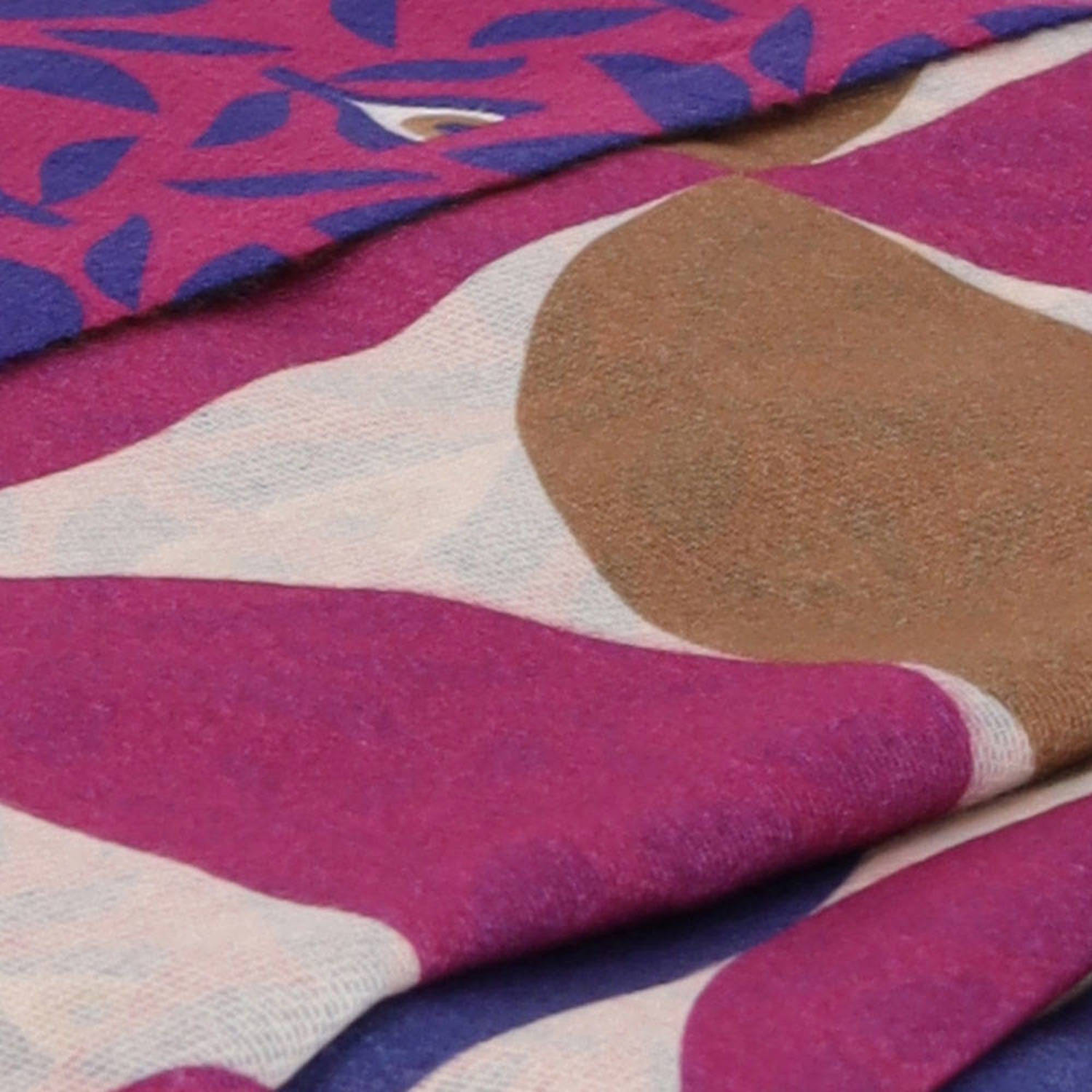 Sarlini sjaal met all-over print roze paars