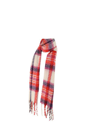 geruite sjaal paars/rood