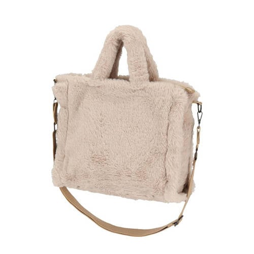 Sarlini shopper van imitatiebont beige afbeelding