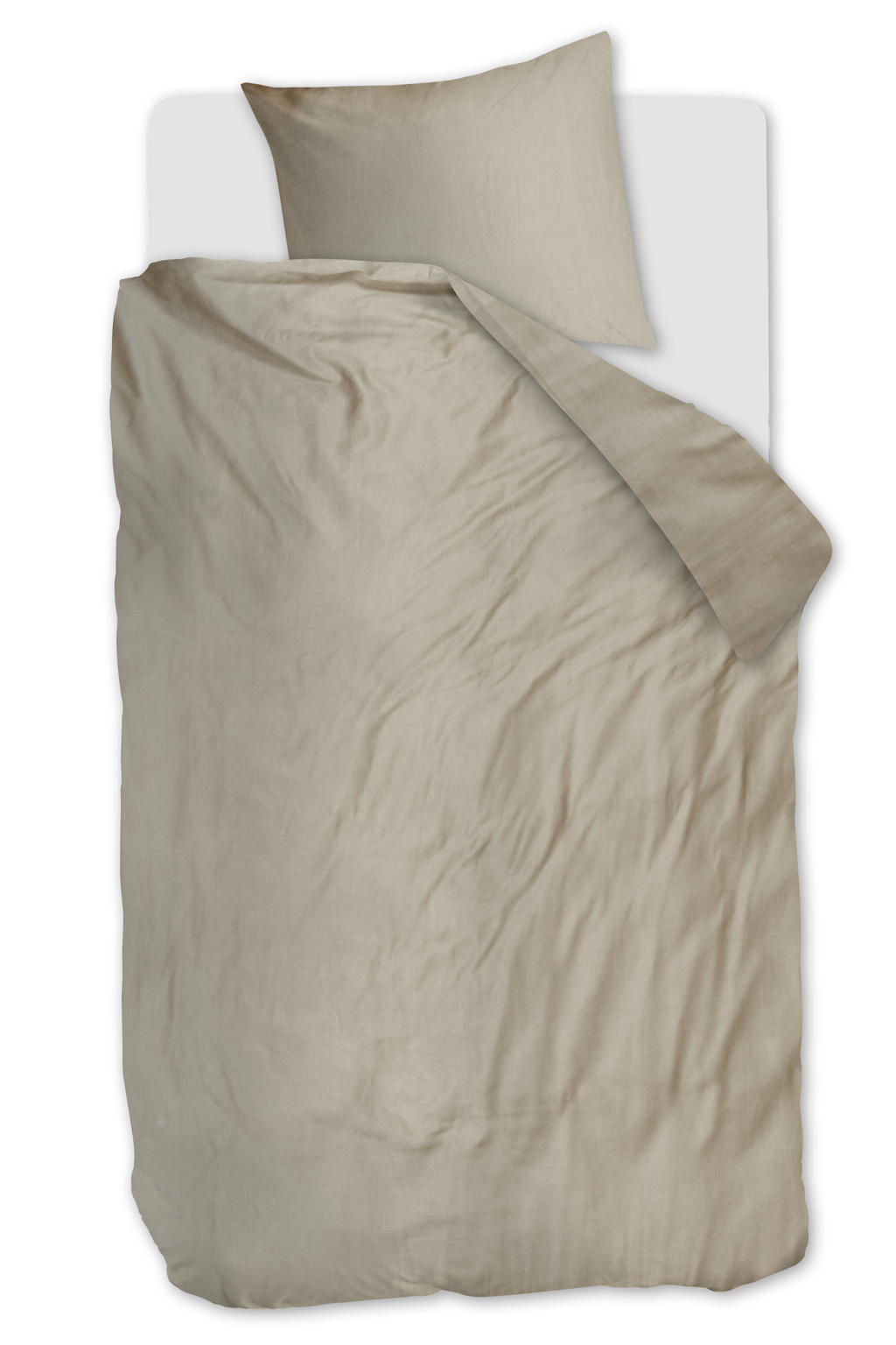Studio LIVIT lyocell satijn dekbedovertrek 1-persoons zand (140x220 cm)
