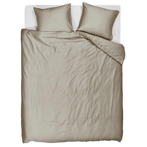 lyocell satijn dekbedovertrek lits-jumeaux beige (240x220 cm)