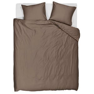 lyocell satijn dekbedovertrek lits-jumeaux taupe (240x220 cm)