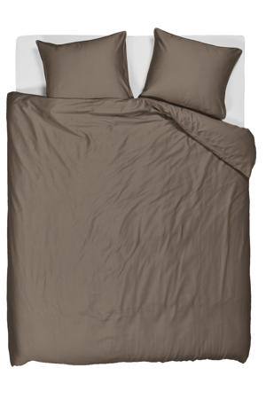 lyocell satijn dekbedovertrek lits-jumeaux taupe (240x220 cm)
