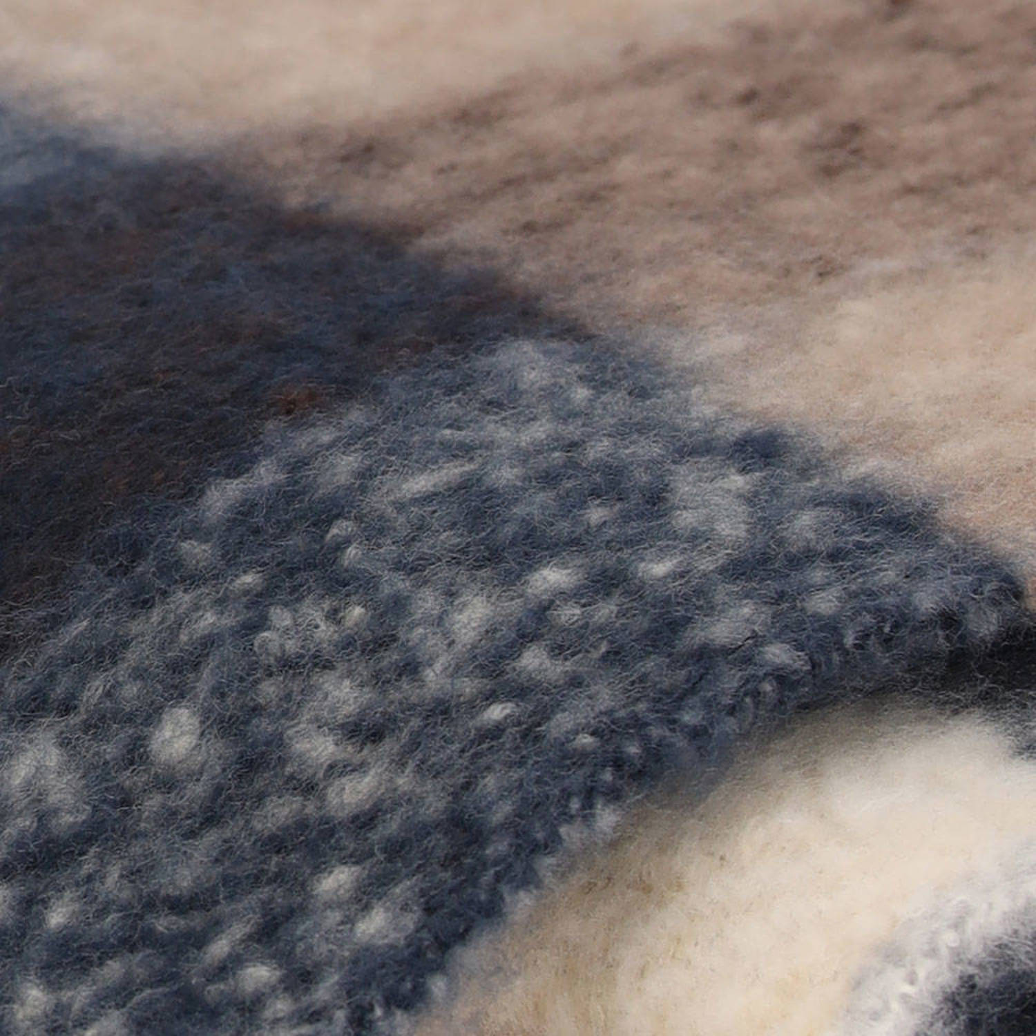 Sarlini geruite sjaal bruin donkerblauw