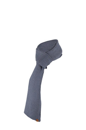 ribgebreide sjaal denimblauw