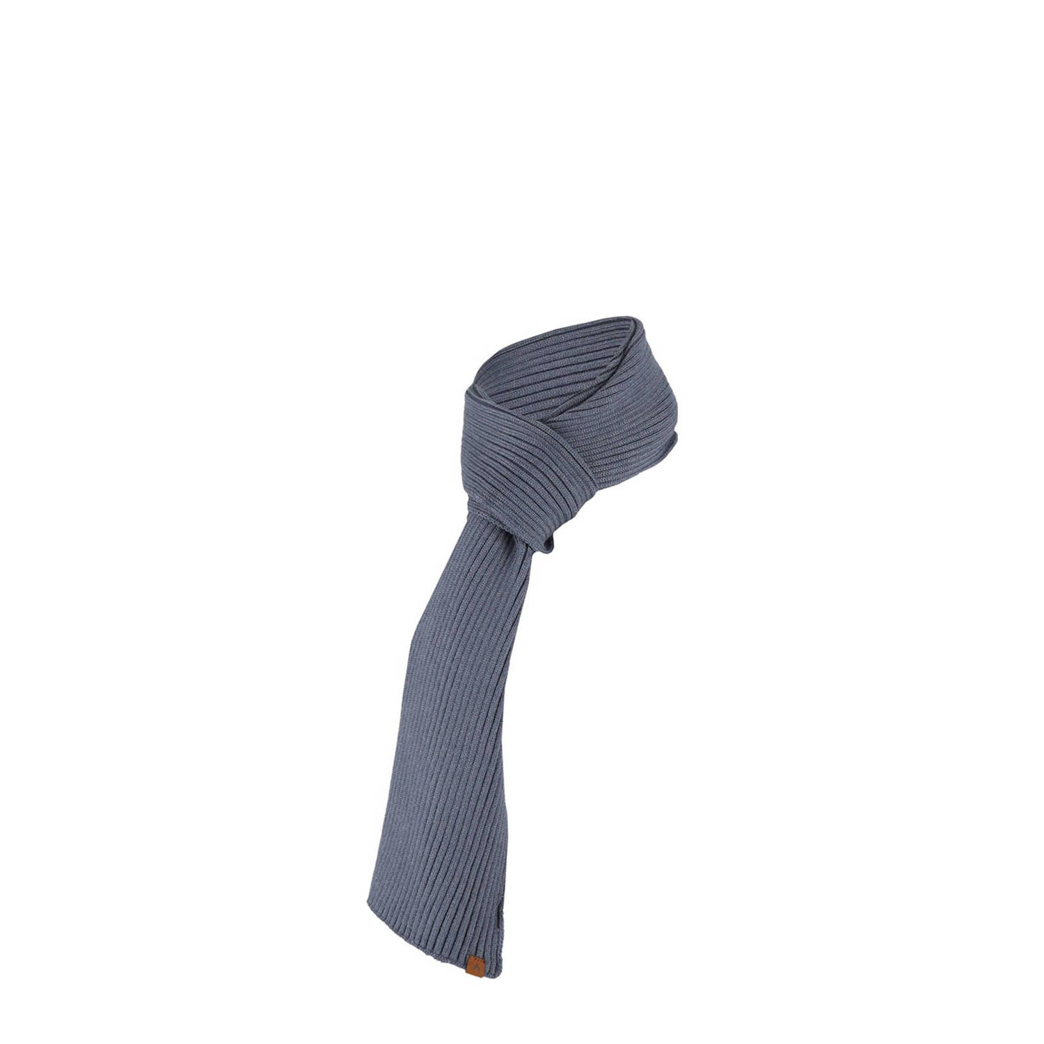 Sarlini ribgebreide sjaal denimblauw