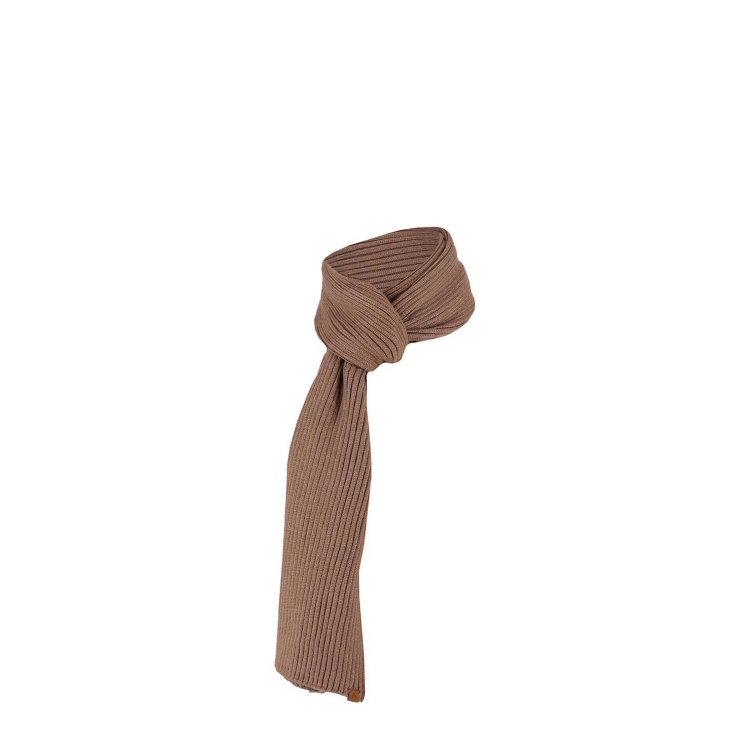 Sarlini ribgebreide sjaal taupe