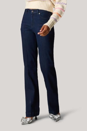 flared fit jeans dark blue denim