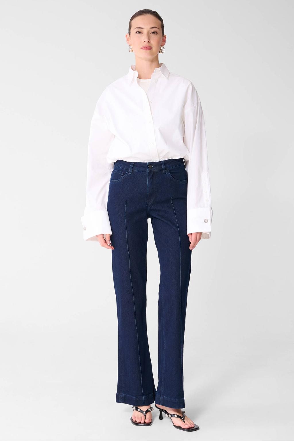 Shoeby flared fit jeans dark blue denim