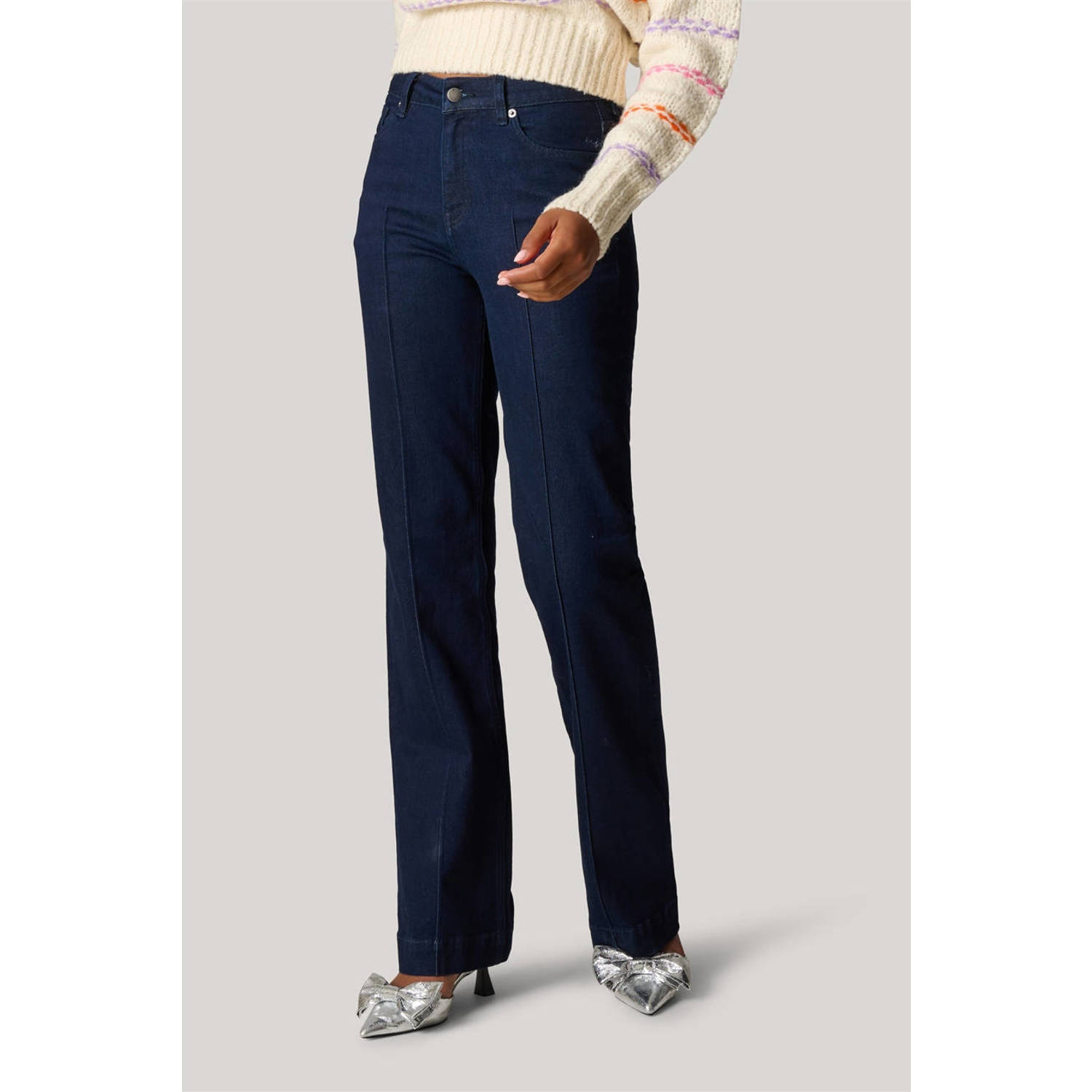 Shoeby straight leg jeans dark blue denim