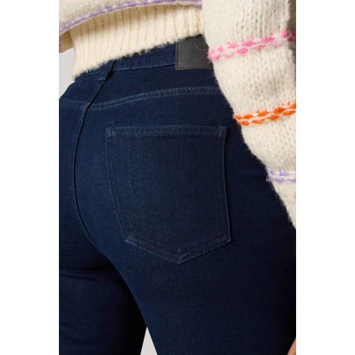 Shoeby flared fit jeans dark blue denim afbeelding