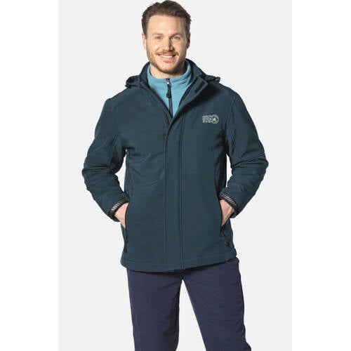 Jan Vanderstorm softshell jas MENNE Plus Size petrol afbeelding