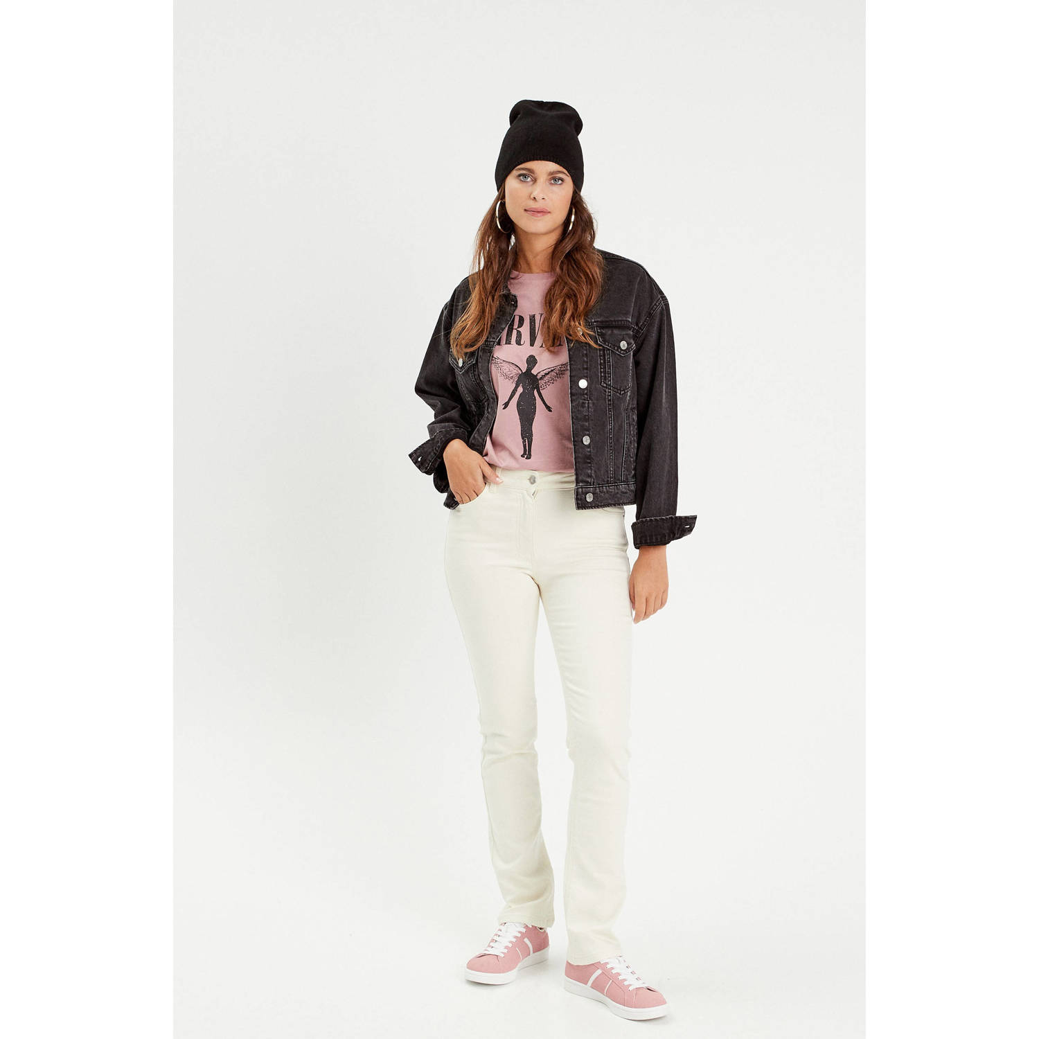 Cache straight leg jeans ecru