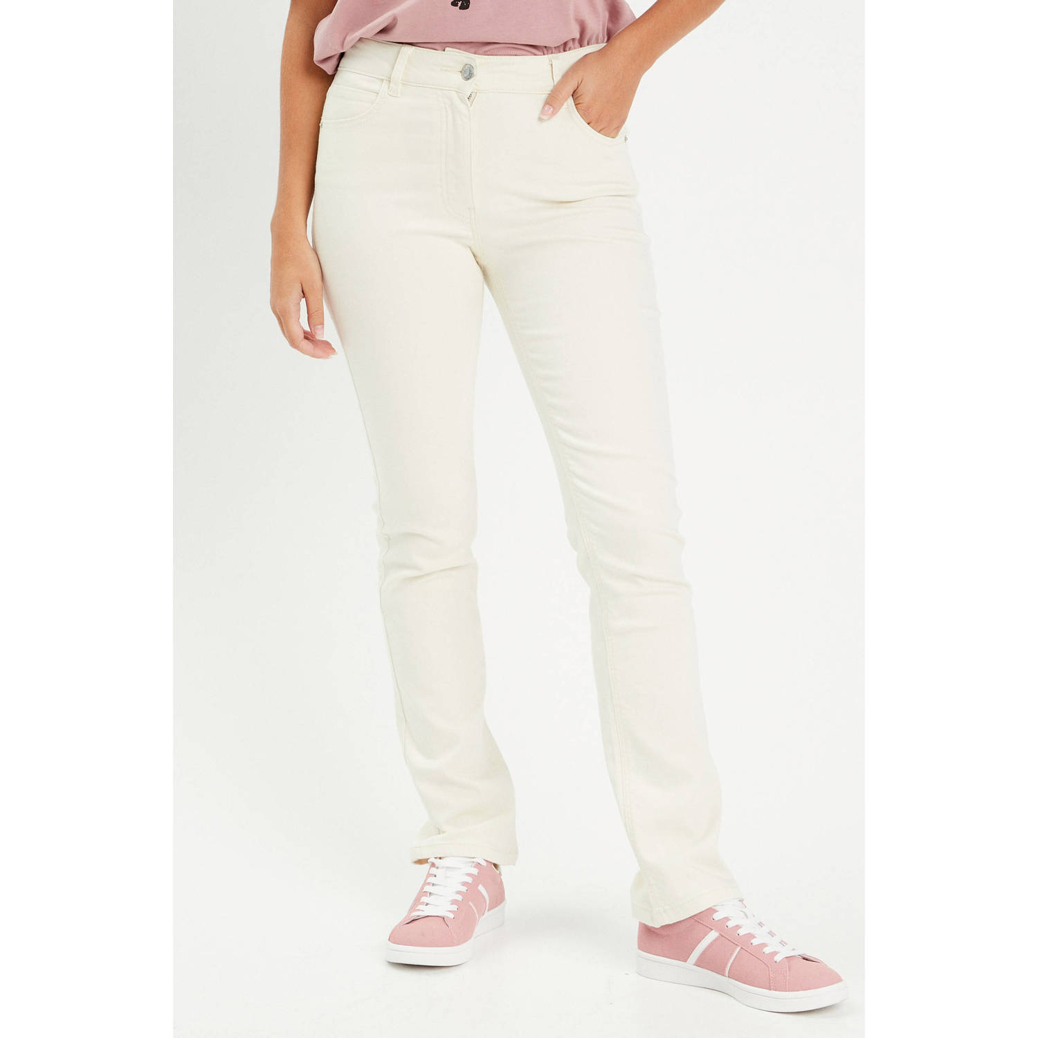 Cache straight leg jeans ecru