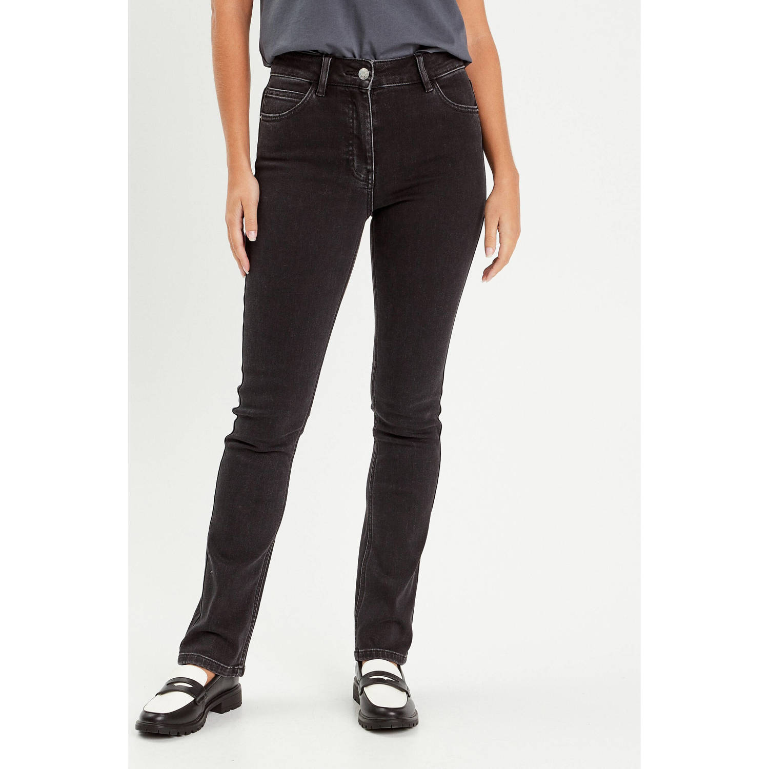 Cache straight leg jeans black denim
