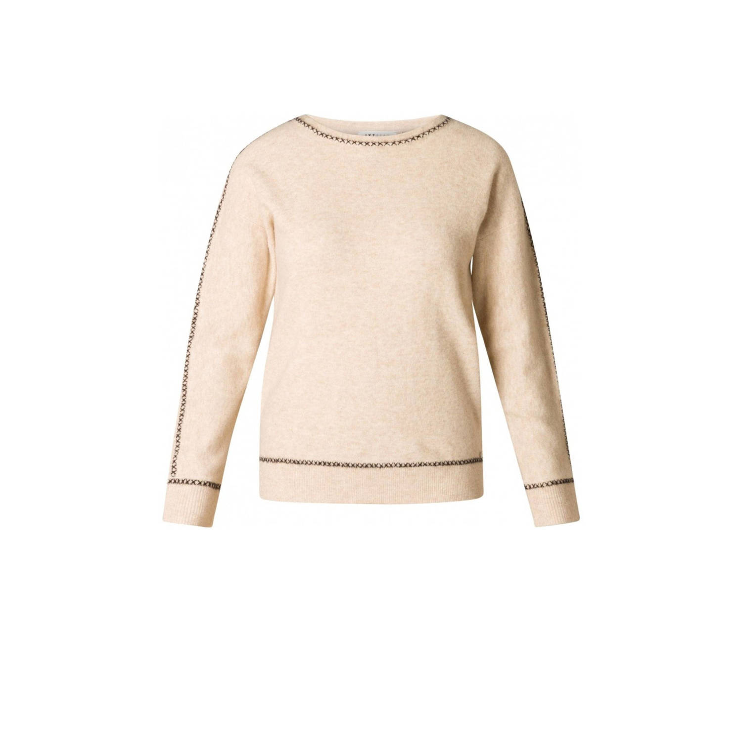 Ivy Beau gemêleerde top beige