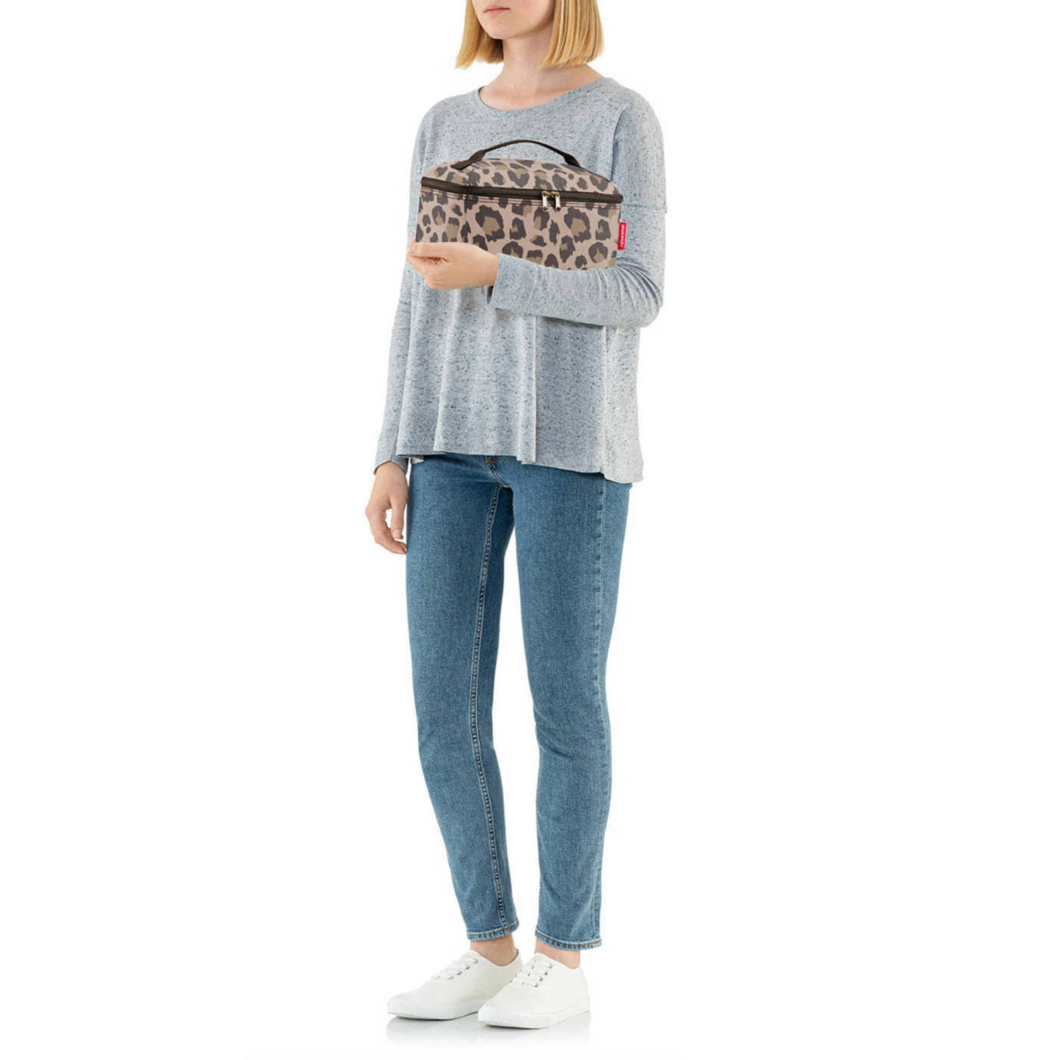 Reisenthel toilettas Travelling Beautycase met panterprint bruin