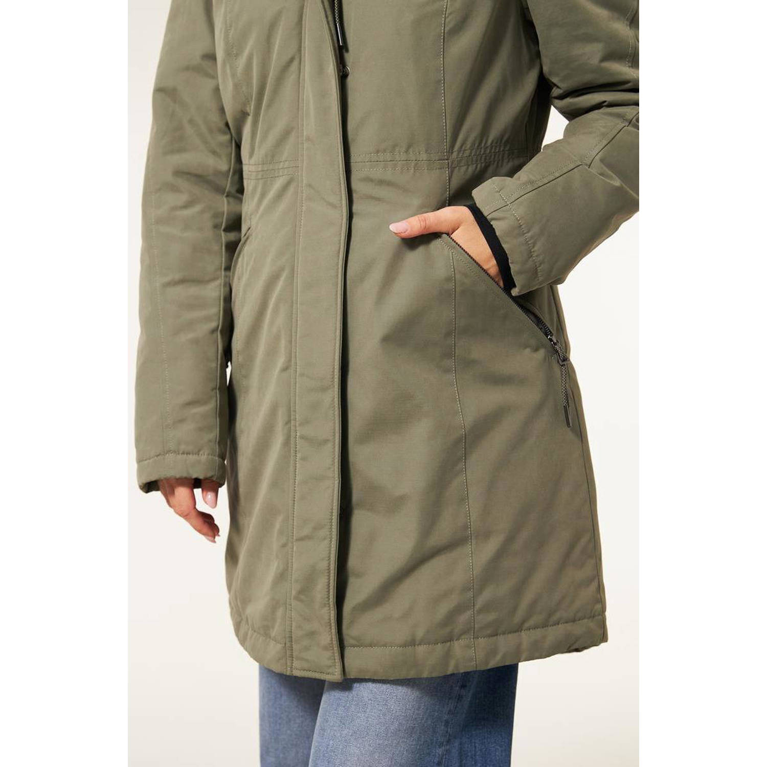 Miss Etam parka Patricia olijfgroen