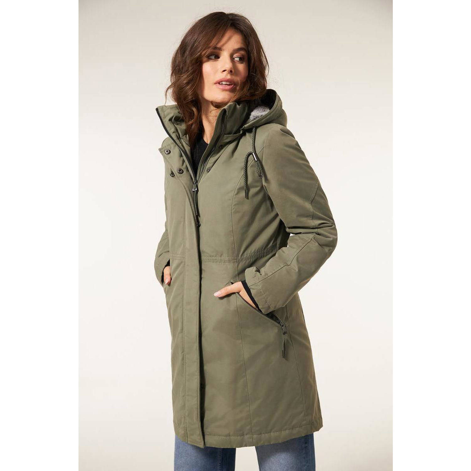 Miss Etam parka Patricia olijfgroen