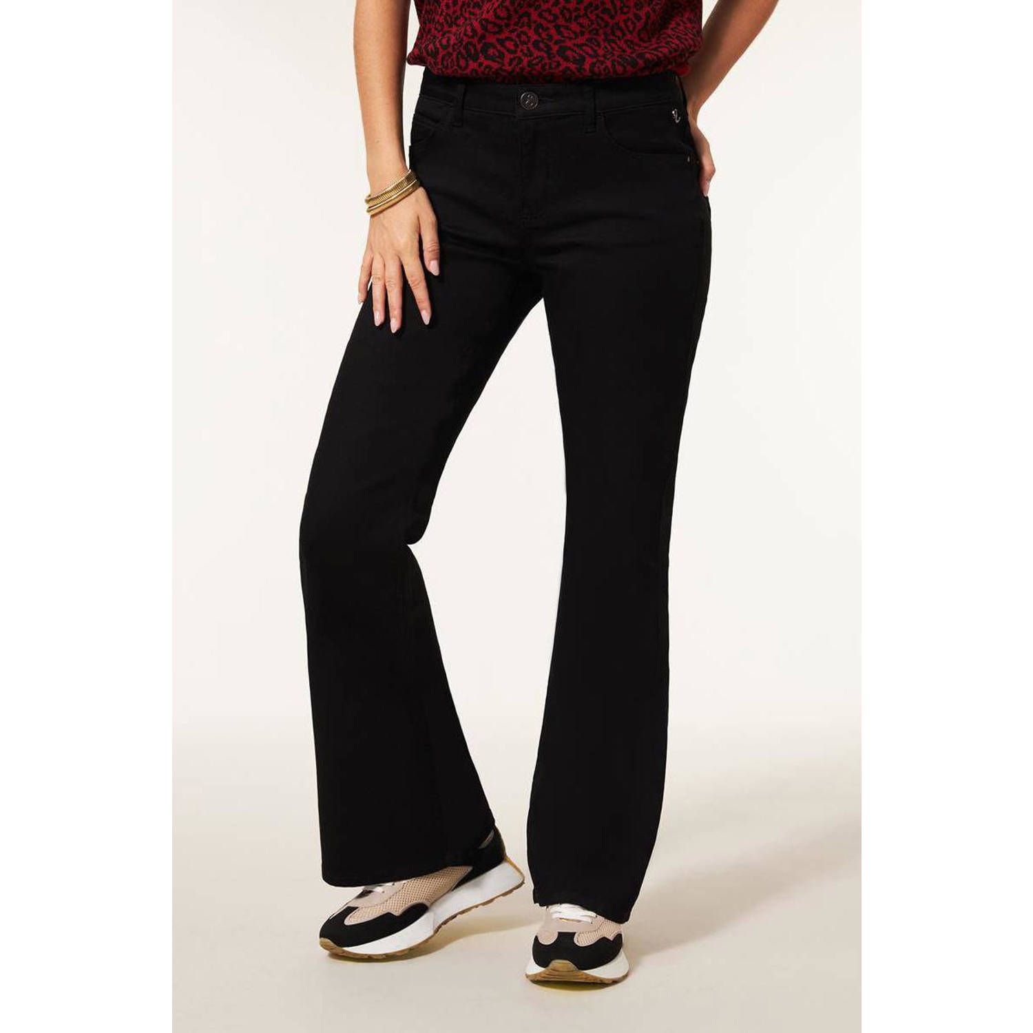 Miss Etam flared broek Elise zwart