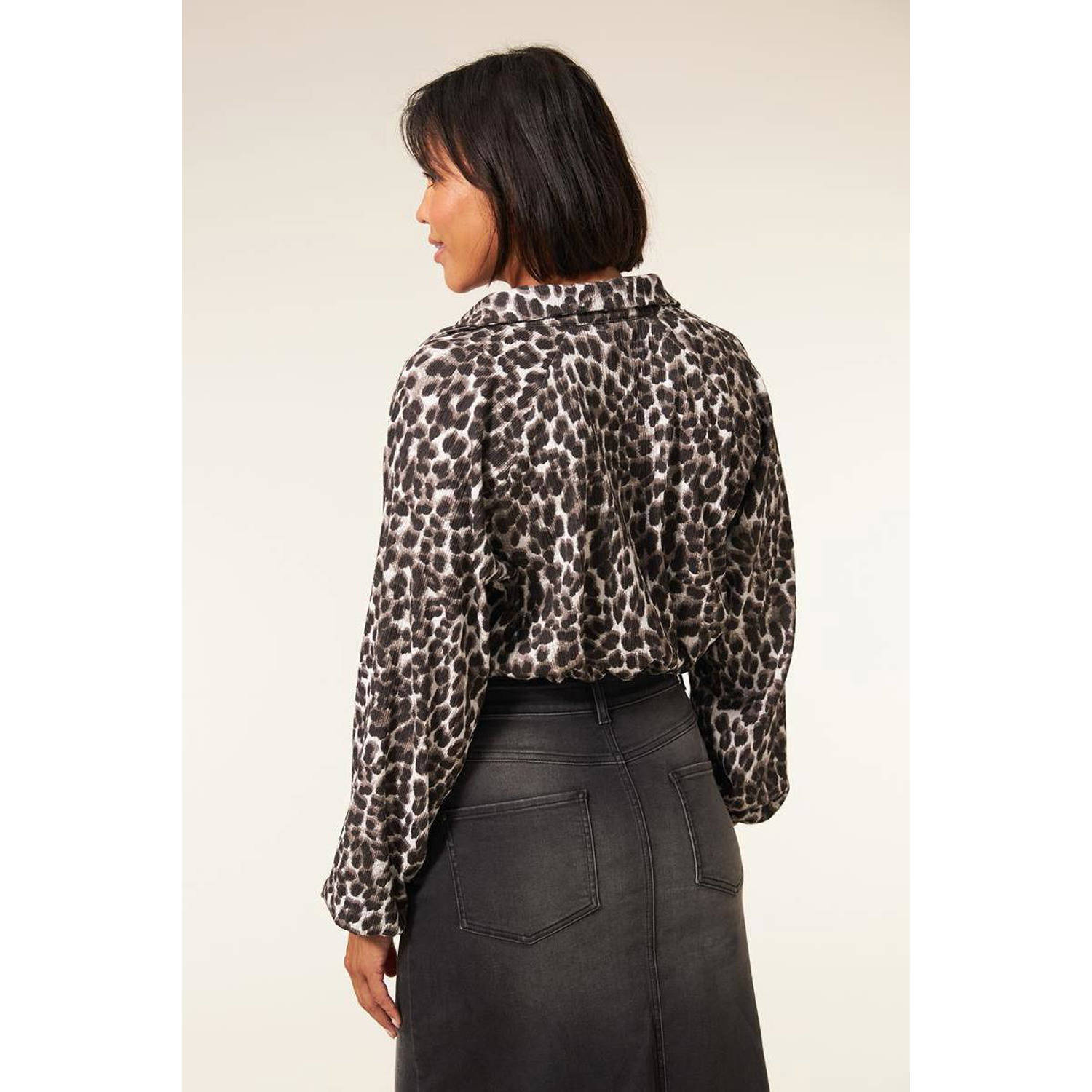 Miss Etam top Chelsea met panterprint