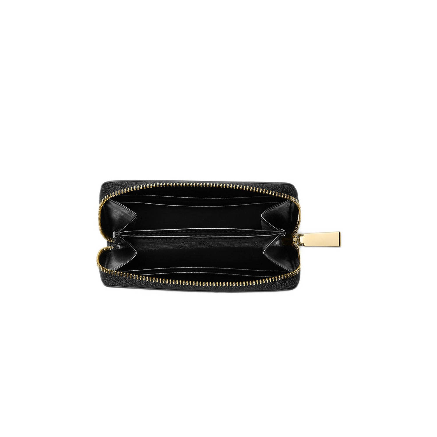 Michael Kors pony hair leren portemonnee Jet Set met panterprint bruin