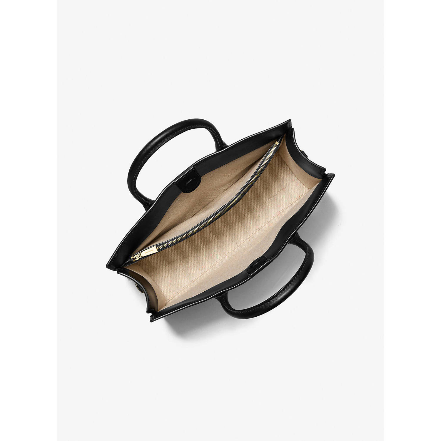 Michael Kors pony hair leren handtas Scarlett met panterprint bruin
