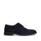 Manfield suède veterschoenen donkerblauw