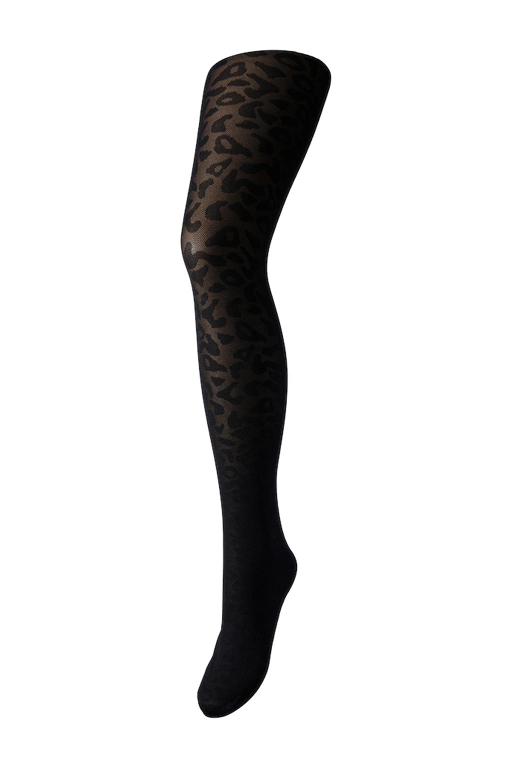PIECES panty met panterprint PCRABINE zwart