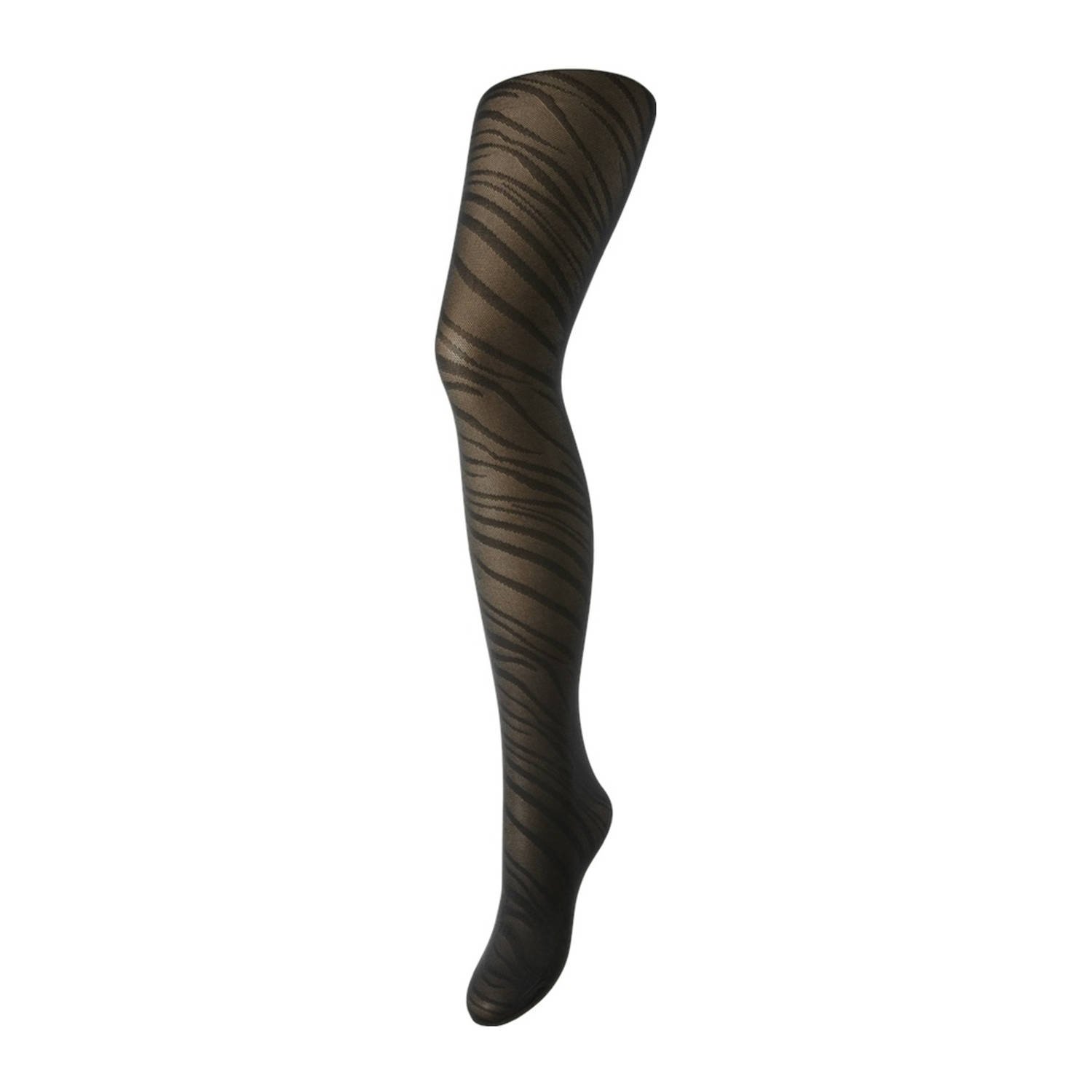 PIECES panty met zebraprint PCRABINE zwart