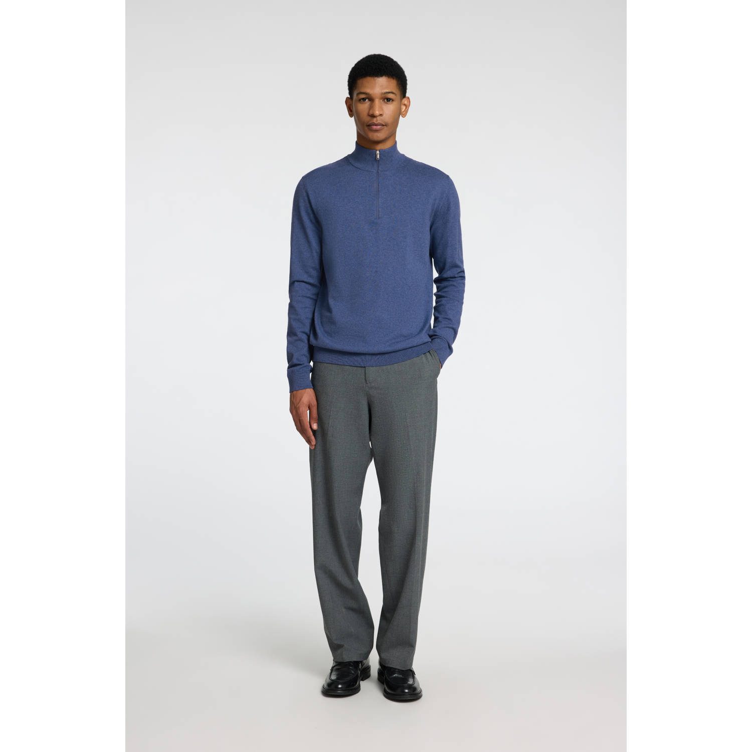 SELECTED HOMME gebreide trui blauw
