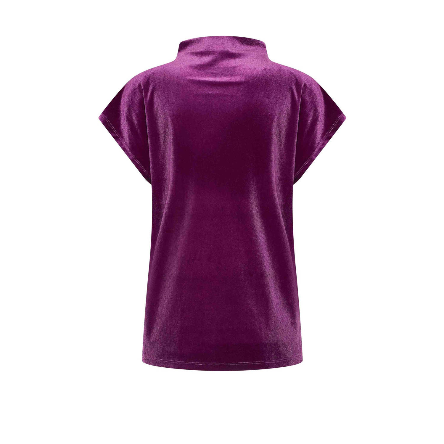 Expresso velours top paars
