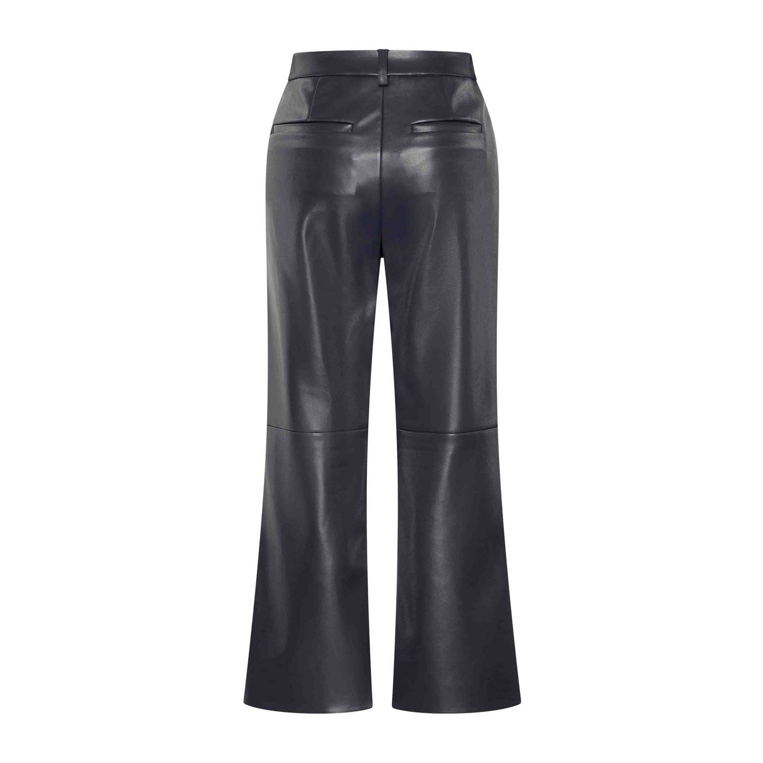 Expresso imitatieleren bootcut broek donkerblauw