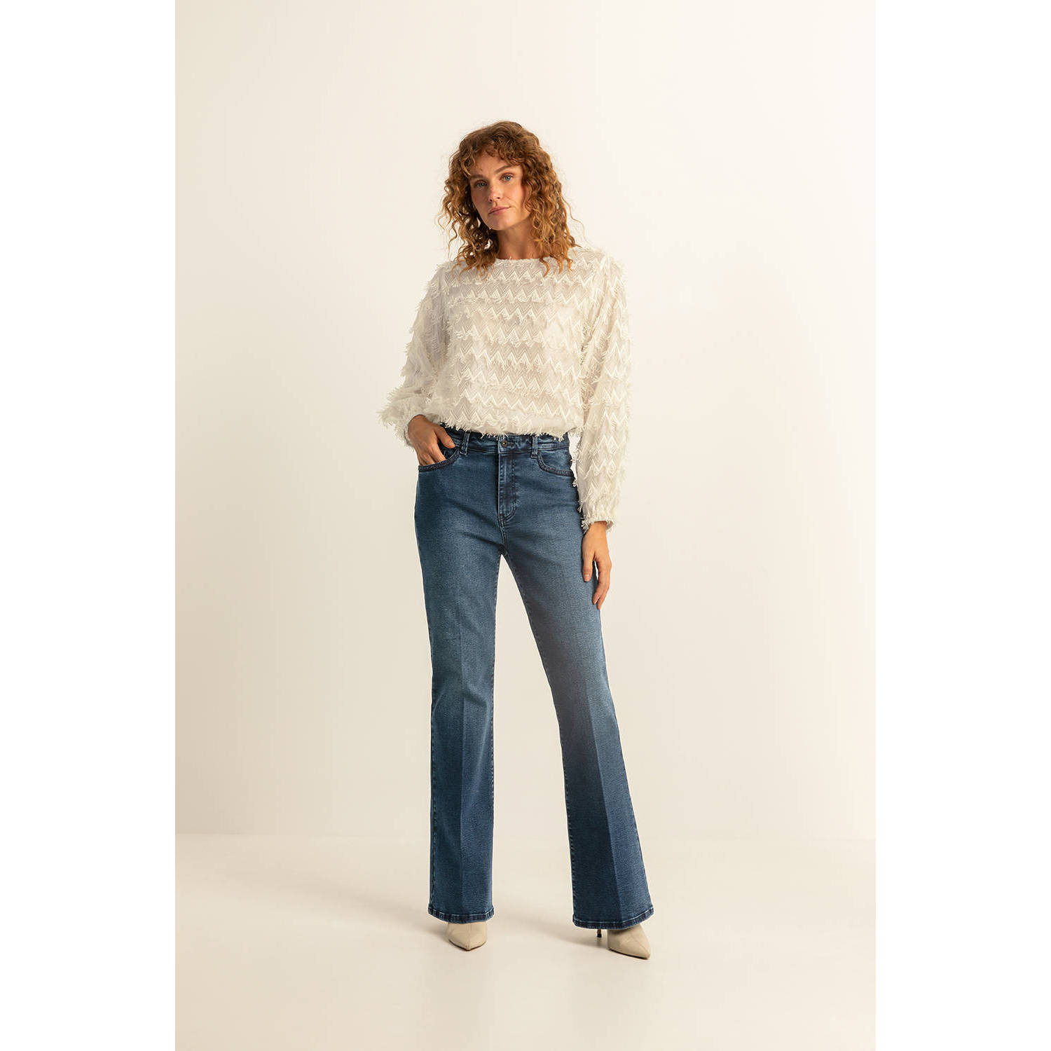 Expresso flared jeans medium blue denim